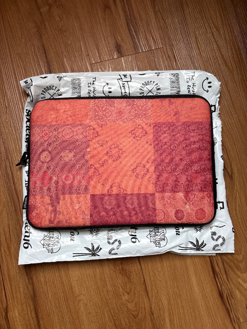 Society6 Vintage Bohemian Quilt 13” Laptop Sleeve - Burnt Orange